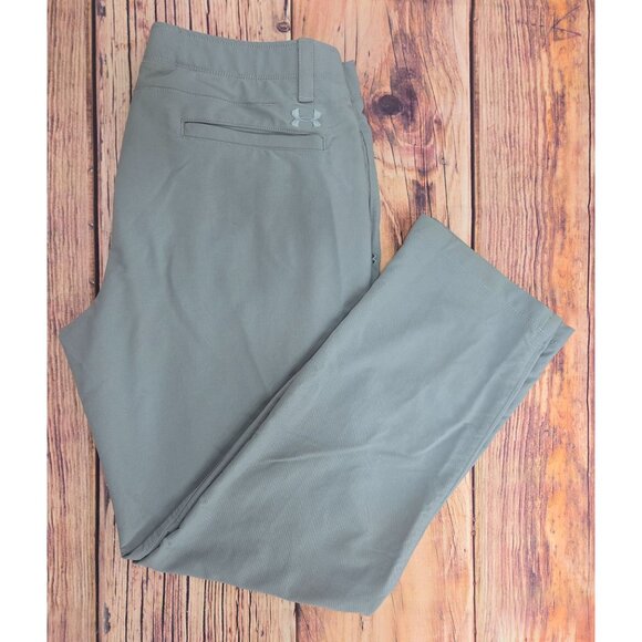 Under Armour Mens Gray Performance Pants 38x32 Nylon Blend - Picture 3 of 8